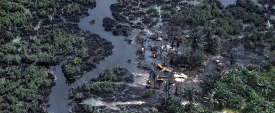 oil spill on land
